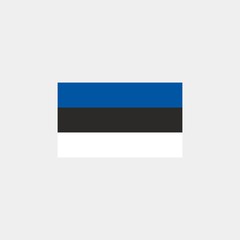Estonia flag. Vector illustration on gray background. The european union flag