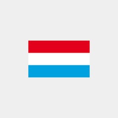 Luxemburg flag. Vector illustration on gray background. The european union flag