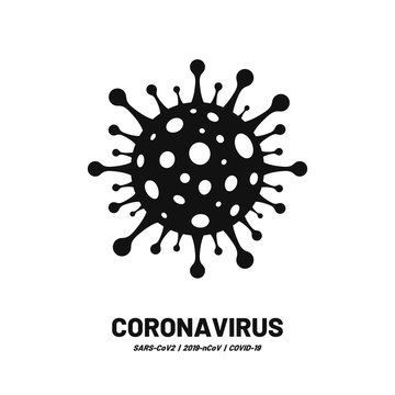 Coronavirus disease, corona virus under the microscope. Severe acute respiratory syndrome coronavirus, COVID-19. Novel coronavirus symbol, nCov-19