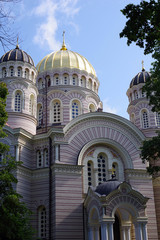 Fototapeta premium Eglise orthodoxe de Riga, Lettonie
