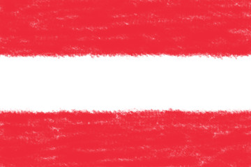 National flag of Austria painted with color chalk. national flag concept.