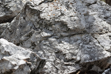 Stone texture in white quartz
