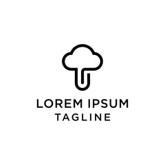 Abstract Mushroom Logo Design Template