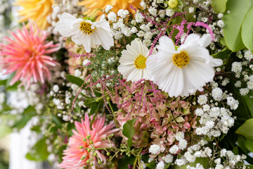 bridal bouquet and floral art for different ceremony