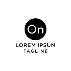 Abstract Logo ON with O'clock Logo design template