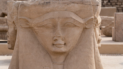 Dendera temple or Temple of Hathor. Egypt. Dendera, Denderah, is a small town in Egypt. Dendera Temple complex, one of the best-preserved temple sites from ancient Upper Egypt.