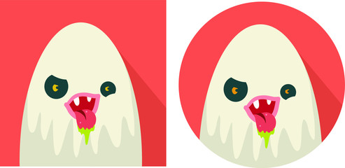 Hipster Halloween Flat Avatar