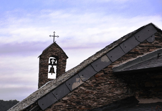 .Sunset at the Sanctuary of Can&oacute;lich, Sant Julia de Loria, Andorra.
