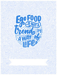 Vector card with hand drawn unique typography design element for greeting cards, decoration, prints and posters. Handwritten lettering quote about kitchen and cooking.