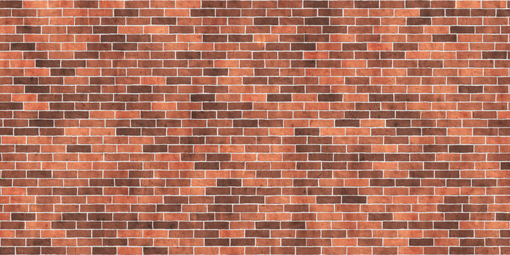 Fototapeta weathered red brick wall, texture, background, wallpaper