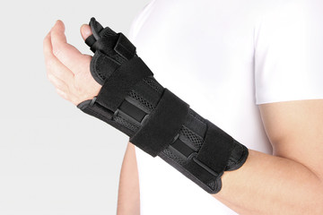 Elastic Wrist Bandage. Orthopedic medical Fitness Hand Bandage. Elastic Wrist Injury Support. Sport Protective Wristband. Wrist Positioning Orthosis. Wrist pain.