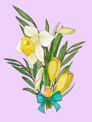 Easter card 4 with flowers