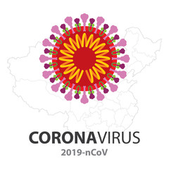 Coronavirus. 2019–nCoV.  Coronavirus inside structure vector illustration. Part of set. 