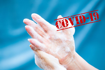 Stop coronavirus by washing hands