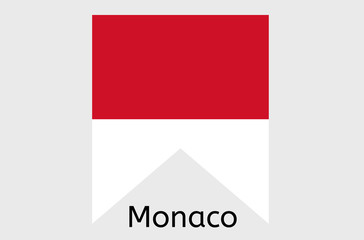 Monaco country flag icon, Monacan flag vector illustration, Monegasque