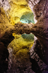 Cueva de Los Verdes volcánica, Lanzarote, Canarias