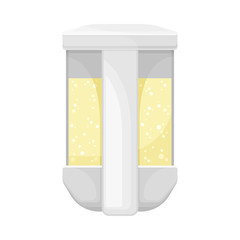 Wall Mounted Soap Dispenser for Hand Cleansing Vector Illustration