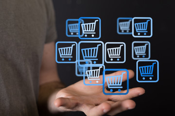 Add To Cart Internet Web Store Buy Online E-Commerce concept.