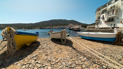 boats on the beach