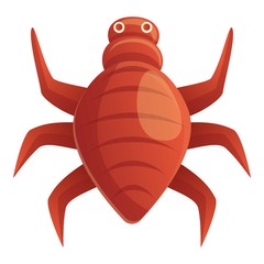Parasite bug icon. Cartoon of parasite bug vector icon for web design isolated on white background