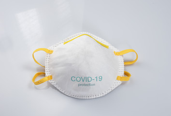 Anti virus protection mask ffp2 standart to prevent corona COVID-19 infection