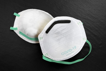 Anti virus protection mask ffp2 standart to prevent corona COVID-19 infection