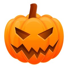Pumpkin icon. Cartoon of pumpkin vector icon for web design isolated on white background