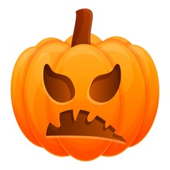 Funny pumpkin icon. Cartoon of funny pumpkin vector icon for web design isolated on white background