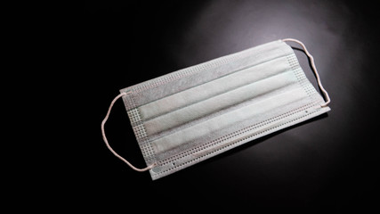 white medical mask from coronovirus.