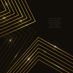 Abstract background with ligth gold color lines design