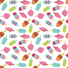 Ice cream seamless pattern background