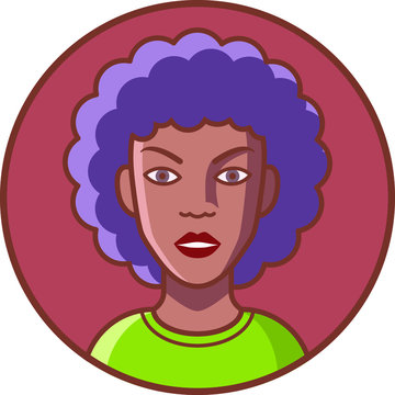 recommend clip art: Female Avatar - Colored Line