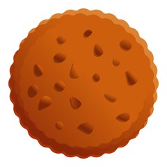 Nuts cookie icon. Cartoon of nuts cookie vector icon for web design isolated on white background