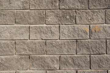 Gray brick wall close -up. The texture of the brick
