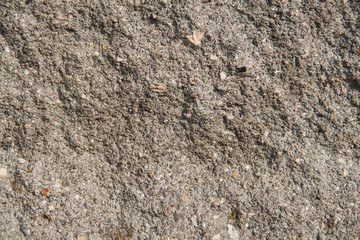 Grey concrete background. Cracked stone wall background. Grey relief concrete