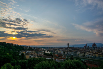 Naklejka premium Florenz am Abend, Toskana, Italien