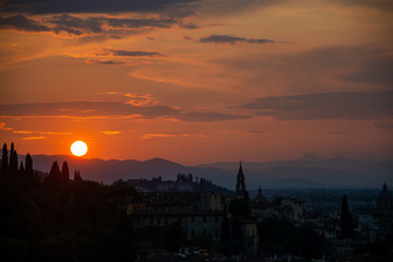 Florenz am Abend, Toskana, Italien