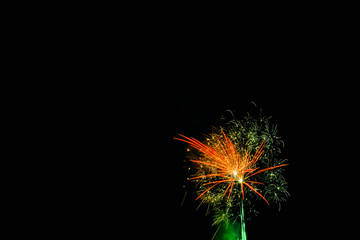 Fototapeta premium Fireworks display night in London, UK