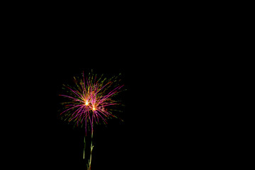 Fireworks display night in London, UK