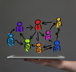 Digital Network and data concept.