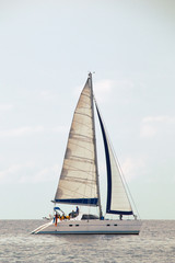 Fototapeta premium Sailboat in profile
