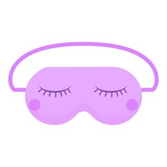 Closed eye sleeping mask icon. Cartoon of closed eye sleeping mask vector icon for web design isolated on white background