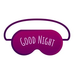 Good night sleeping mask icon. Cartoon of good night sleeping mask vector icon for web design isolated on white background