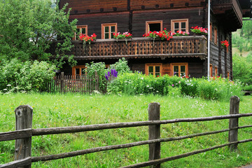 Traditional wooden architecture in South Tyrol, Austria, Europe
