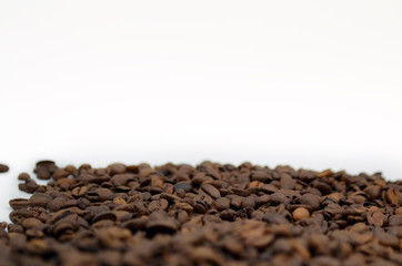 Coffee beans. Arabica Robusta. Black coffee.