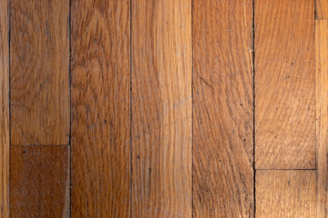 Fototapeta premium Old weathered oak floorboards closeup texture with woodgrain