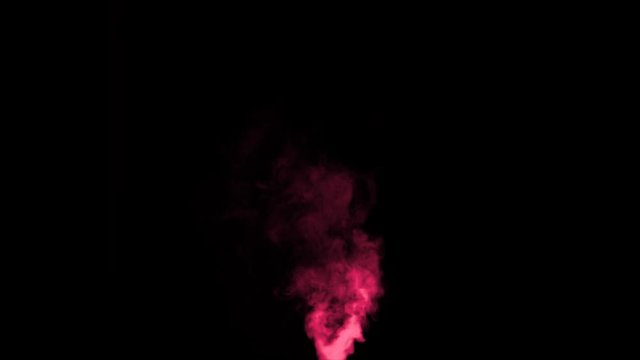 Pink smoke up in black background. Pink smoke, cloud , fog explosion. 3840X2160 UHD video. Dust particles explosion background. 4k animation.