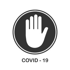 Obraz premium Stop coronavirus red sign. No covid-19 sign isolated. Vector icon. Coronavirus Control. Fighting coronavirus.