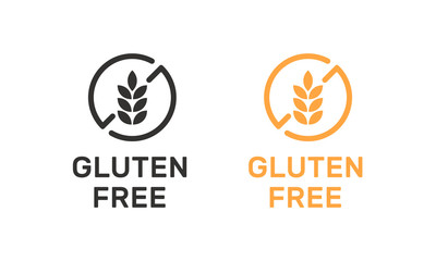 Isolated gluten free icon sign vector design. - obrazy, fototapety, plakaty