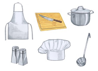 Cook Items Set, marker style